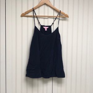Sold🌟 Lily Pulitzer Navy Silk Tank